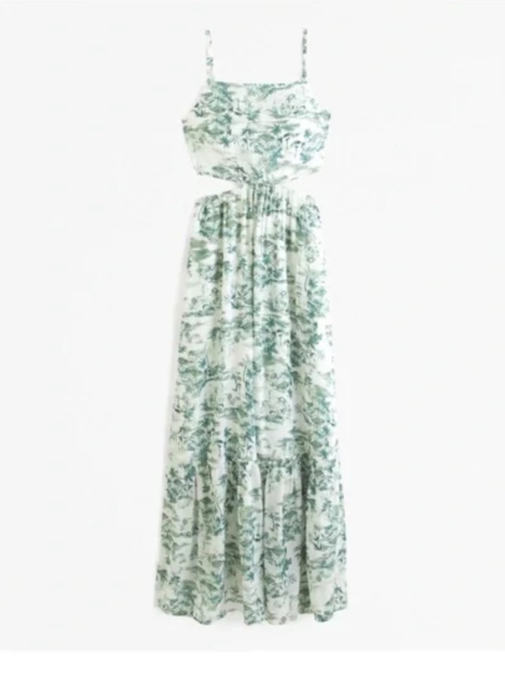 Abercrombie & Fitch Cutout Maxi Green Dress